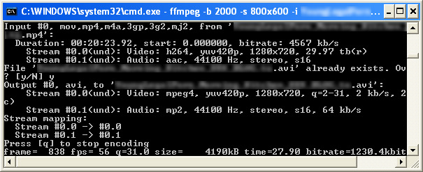 Test ffmpeg